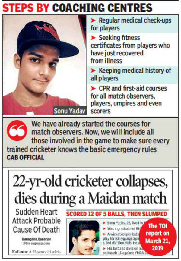Kolkata Coaching camps take guard after cricketers’ deaths on field
