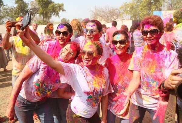 A colourful selfie