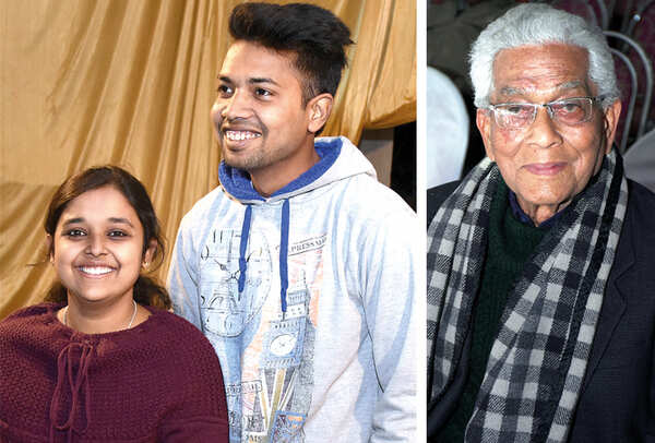 (L) Pallabi Das and Mayank Das (R) Manindra Nath Pal (BCCL/ Vishnu Jaiswal)