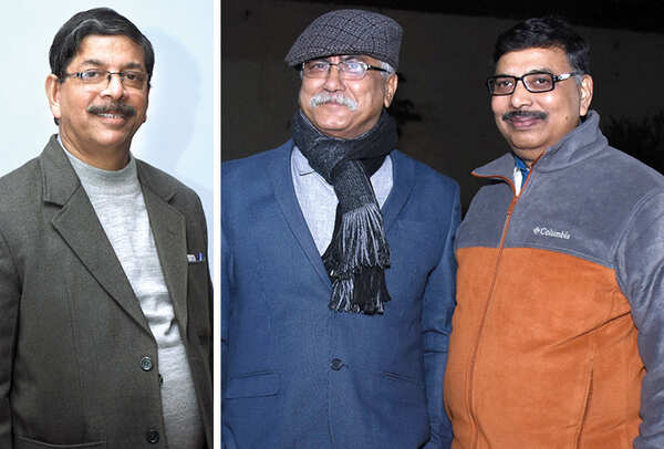 (L) Arun Kumar Banerjee (R) Aninda Talukdar and Rita Bhattacharya (BCCL/ Vishnu Jaiswal)