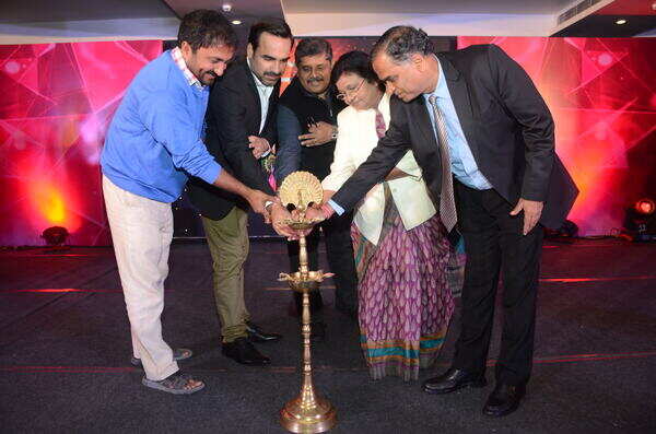 Lamp Lighting ceremony L-R Anand Kumar Pankaj Tripathi Sanjay Srivastava Dr. (Prof) Dolly Sinha and Dr. T R Venkatesh