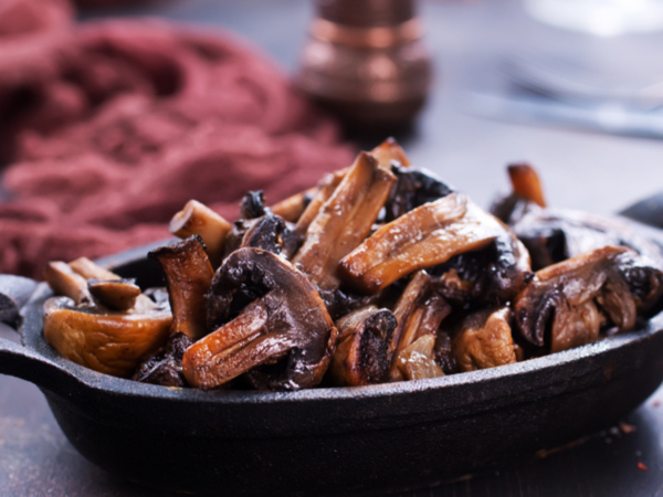 Pan-fried mushrooms