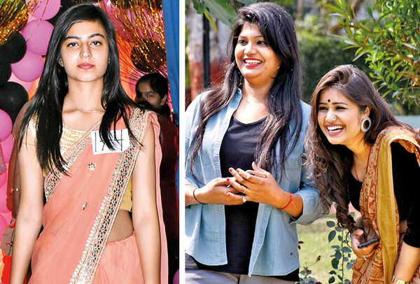 (L) Fiza (R) Pooja Yadav and Vaishnavi Mahajan (BCCL/ Vishnu Jaiswal)