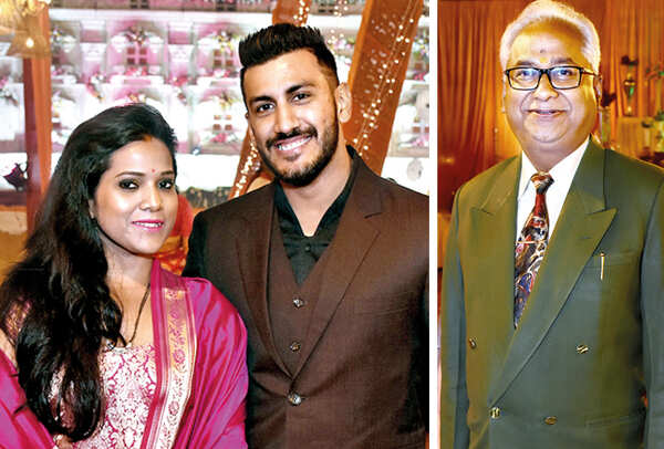 Isha & Vivek Singh with Neeraj Bora (BCCL/ Vishnu Jaiswal)