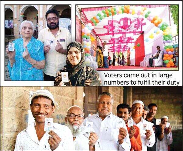 Nearly 62% voting in Amravati amid poll boycott by a village