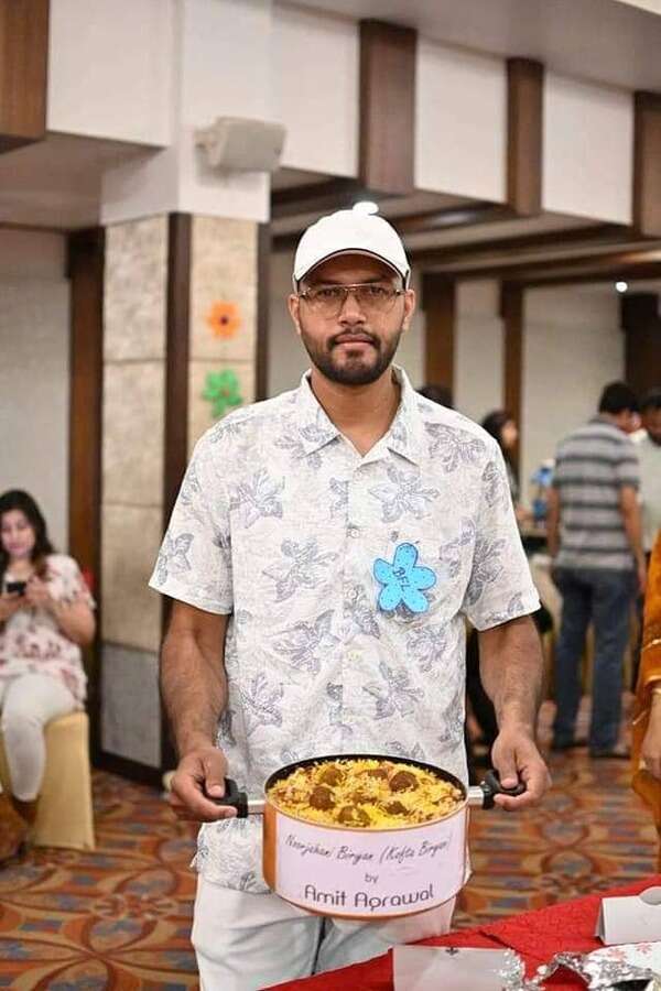 Amit with his Biryani