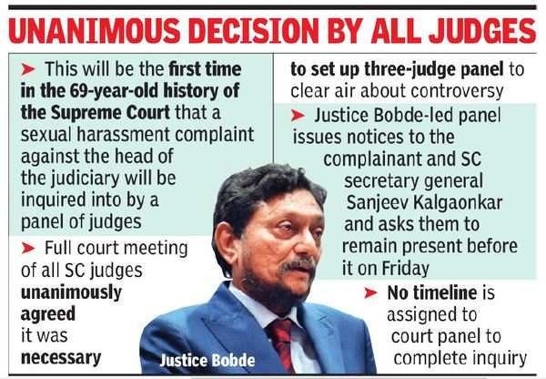 Ranjan Gogoi In A First 3 Judge Committee To Probe Plaint Against Cji Ranjan Gogoi India
