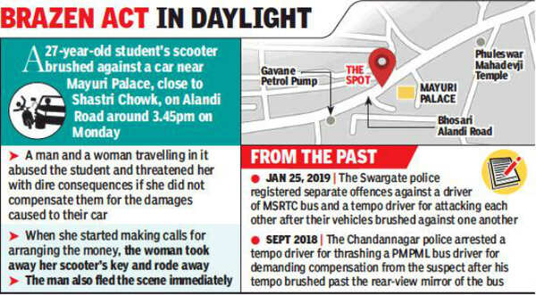 Duo decamp with student’s scooter in road rage case | Pune News - Times ...