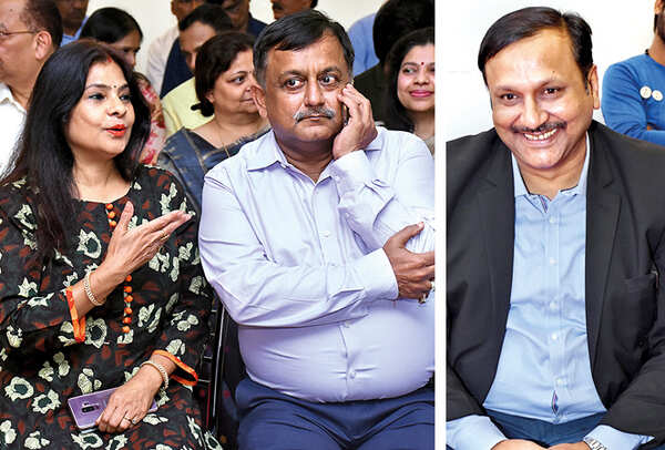 (L) Malini Awasthi and Awanish Awasthi (R) Anand Kumar (BCCL/ Vishnu Jaiswal)