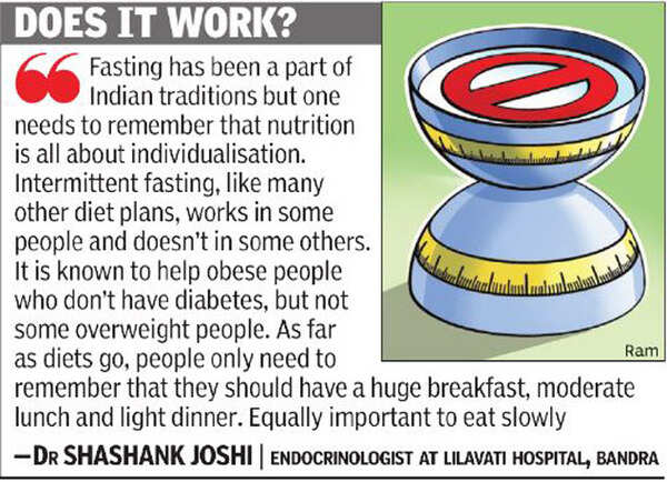 Intermittent fasting is latest dieting fad | India News - Times of India