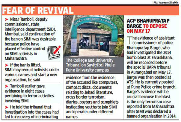 SIMI may regroup if ban lifted, says state intelligence officer | Pune ...