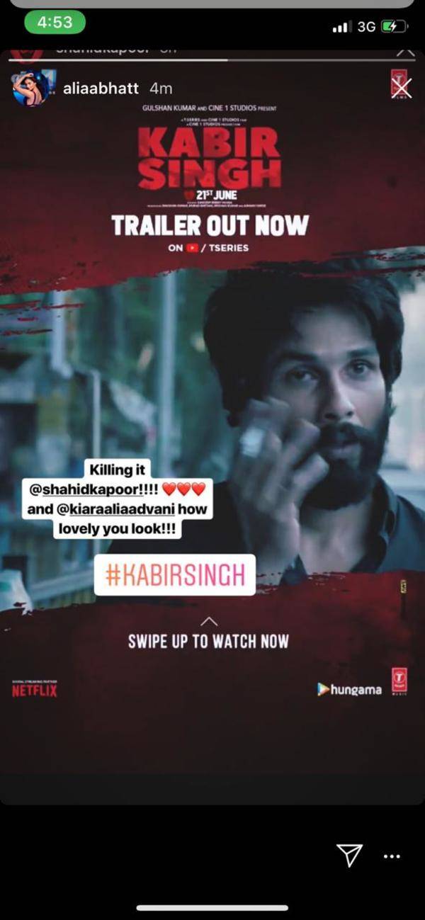 Kabir Singh' trailer: Bollywood celebs give a thumbs up to the Shahid  Kapoor and Kiara Advani starrer | Hindi Movie News - Times of India