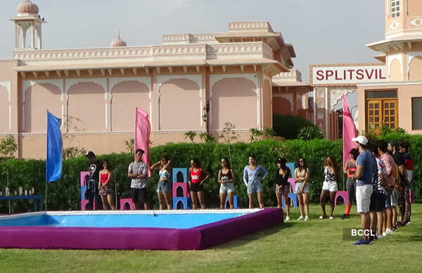 Contestants during the shooting of Splitsvilla 12 in Jaipur