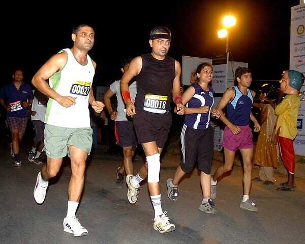 Marathon at night