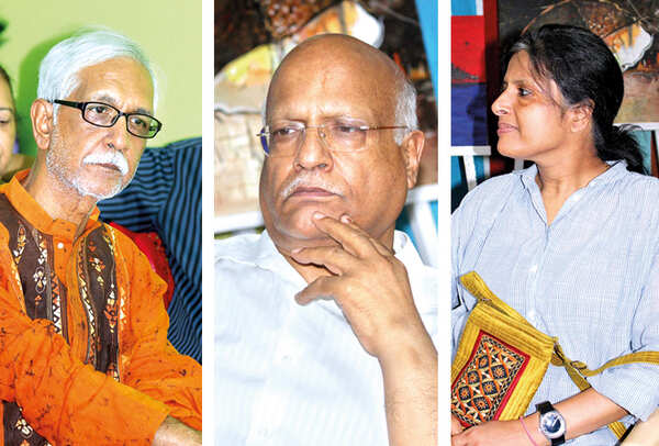 (L) Ravendra Goswami (C) Umesh Gupta (R) Vinita Gupta (BCCL/ Arvind Kumar)
