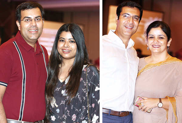 (L) Mayank and Radhika (R) Sachin and Simran Sahni (BCCL/ Aditya Yadav)