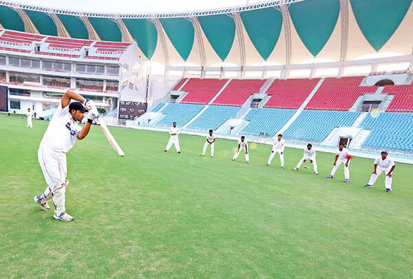 Training of aspiring cricketers on at Bharat Ratna Shri Atal Bihari Vajpayee Ekana Cricket Stadium(BCCL/ Vishnu Jaiswal)