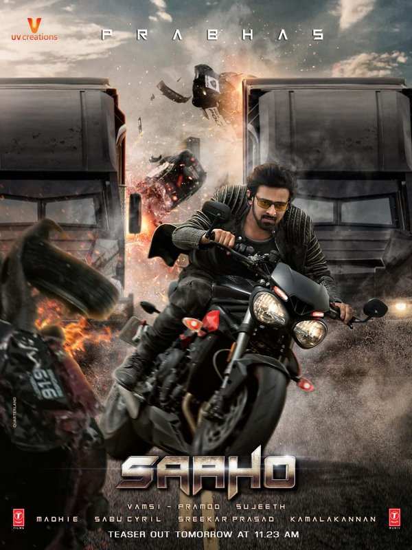 Breathtaking! Dashing Prabhas races through blowing cars in the new ...