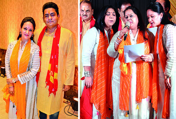 (L) Ankita Garg, Amit Garg (2) (R) Ankur Singh, Divya, Ankita Garg (4) (BCCL/ IB Singh)