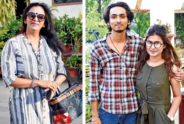 (L) Gunjan (R) Vibhu Kaushik and Shreya Ranjan (BCCL/ Vishnu Jaiswal)