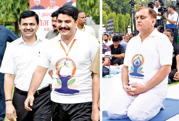 (L) Kaushal Raj Sharma and Kalanidhi Naithani (R) OP Singh (BCCL/ Farhan Ahmad Siddiqui, Aditya Yadav and Vishnu Jaiswal)
