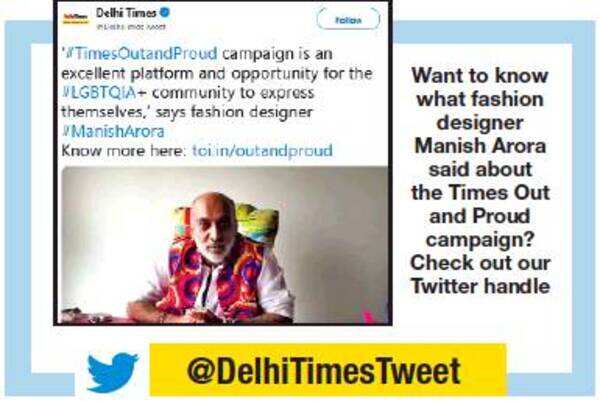 Want to know what fashion designer Manish Arora said about the Times Out and Proud campaign? Check out our Twitter handle