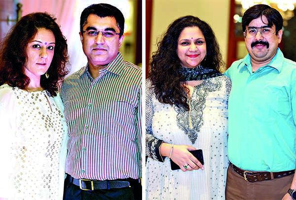 (L) Megha and Ritesh Kakkar (R) Minakshi and Rahuljit Singh (BCCL/ Aditya Yadav)