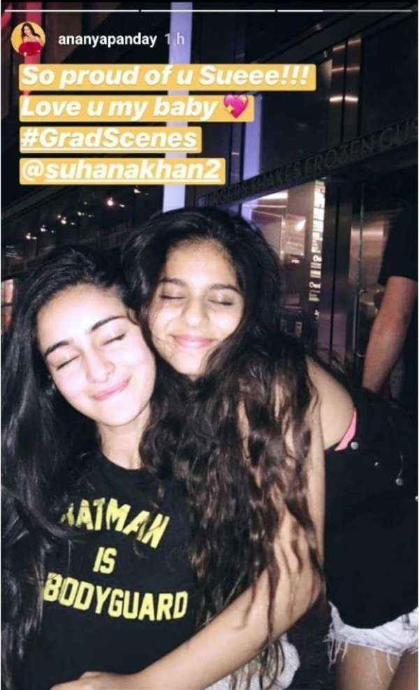 Ananya Panday Is “super Proud” Of Her Bestie Suhana Khan As She Graduates From School Hindi