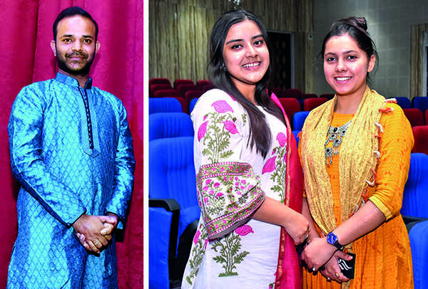 Syed Shamshur Rehman (L) and Vatsalya Rathore and Priya Saini (BCCL/ Vishnu Jaiswal)