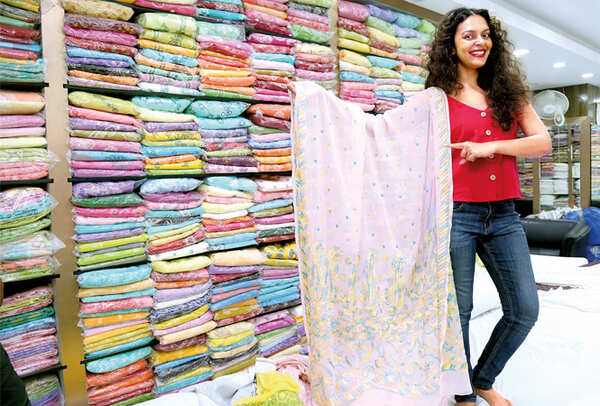 Bidita visited a local chikan shop on her recent visit (BCCL/ Aditya Yadav)