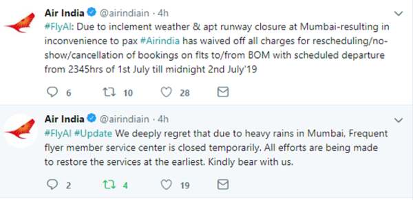 Air India tweet