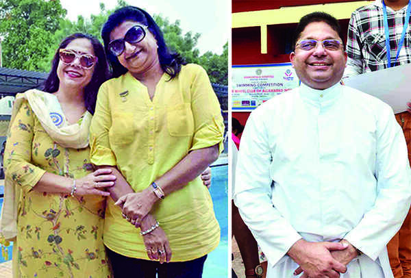 (L) Bela Tandon and Varsha (R) Father Rolfie (BCCL/ Pankaj Singh)