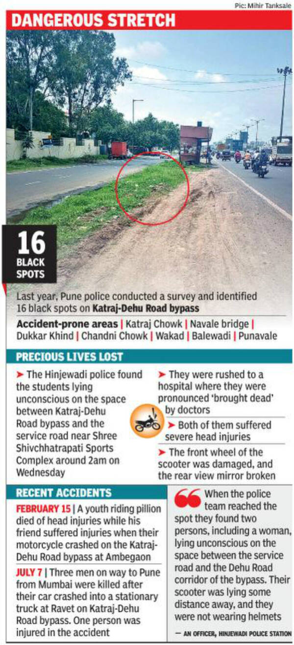 Two killed in accident on KatrajDehu bypass Pune News Times of India