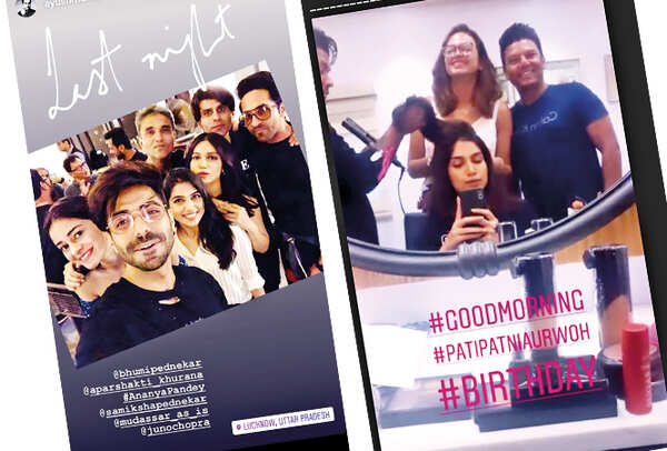 A pic posted by Ayushmann Khurrana on Instagram of their late-night party (BCCL/ Aditya Yadav)