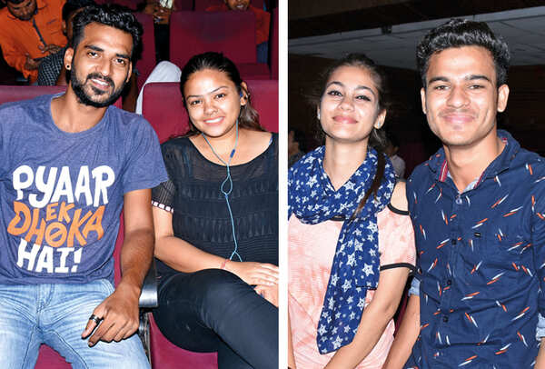 (L) Mohan Soni and Paridhi Bansal (R) Ananya Tripathi and Hardik Kapoor (BCCL/ Vishnu Jaiswal)