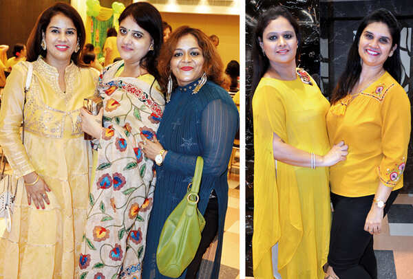 (L) Preeti Bagga, Ginni Dua, Sonia Gupta (R) Preeti Bhatia, Nisha Bhatia (BCCL/ IB Singh)