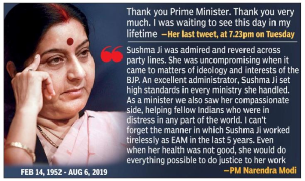 Sushma Swaraj info