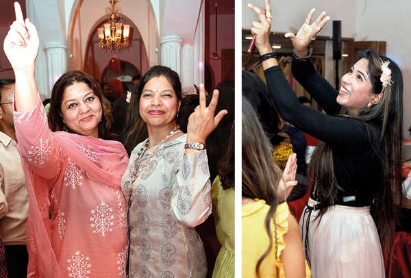 (L) Uzma Khan and Bina Krishna (R) Aqsa Rashid (BCCL/ Farhan Ahmad Siddiqui)