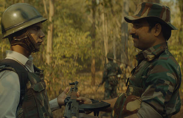 Rajkummar Rao (left) and Pankaj Tripathi in a still from Newton