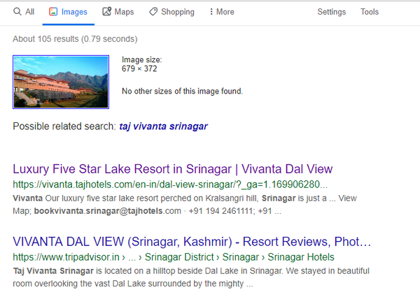Google results