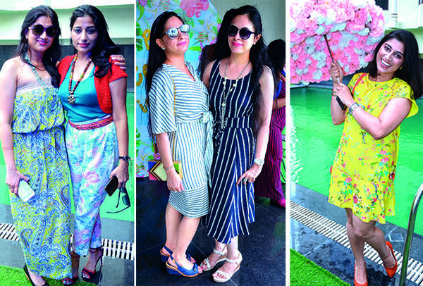 (L) Pallavi Jain and Shruti Tandon (C) Puneeta Khera and Shalu Narula (R) Sakshi Khanna (BCCL/ IB Singh)