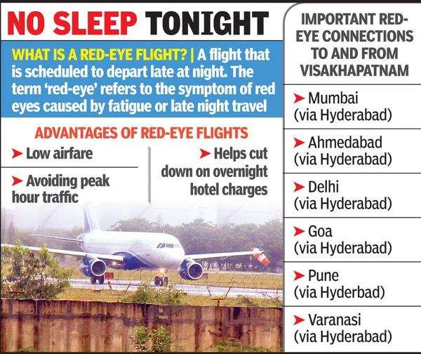Visakhapatnam: Flyers want red-eye flights to save on time, money | Visakhapatnam News - Times of India