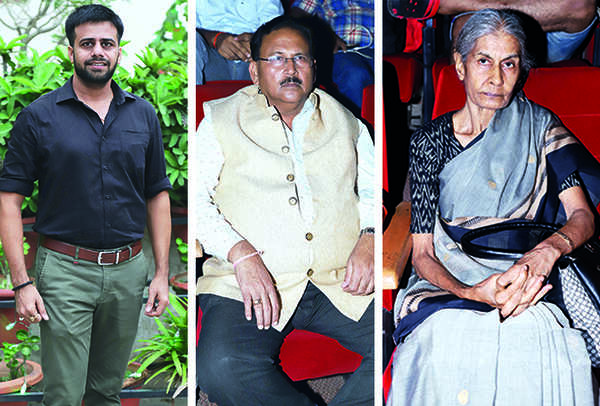 (L) Raj Vardhan Pandey (C) Ramesh Chand Gupta (R) Roop Rekha Verma (BCCL/ Aditya Yadav)