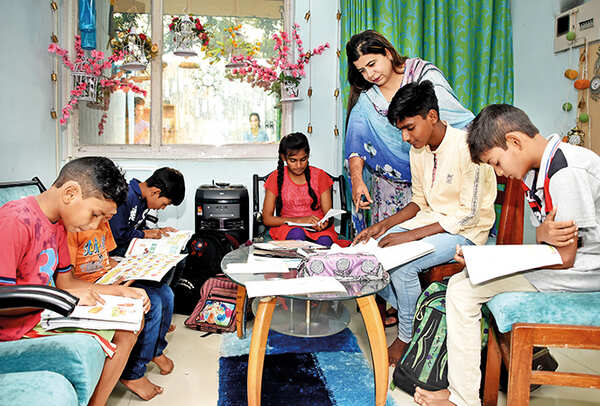 Sabiha Ahmad, Director Administrator at Lucknow Institute of Technology and a social activist, has been giving home tuitions to underprivileged children (BCCL/ Farhan Ahmad Siddiqui)