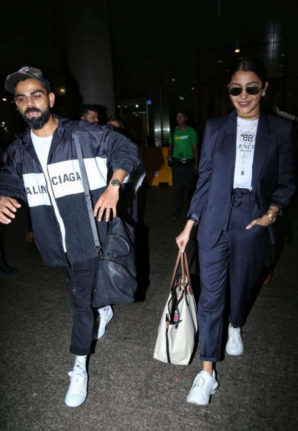 PHOTOS: Anushka Sharma and Virat Kohli papped in a cool chic avatars at ...