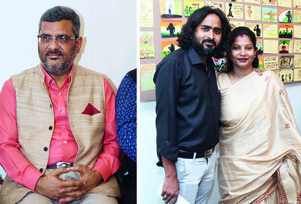 (L) Atam Prakash (R) Bhupendra Kumar Asthana and Manisha Srivastava (BCCL/ Vishnu Jaiswal)