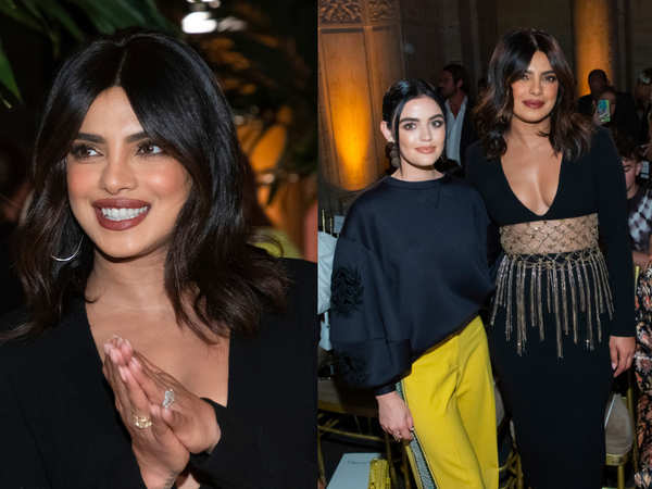 Priyanka Chopra Ka Blue Picture - Priyanka Chopra rocks a sexy black dress with a modern take on kamarbandh  at NYFW - Times of India