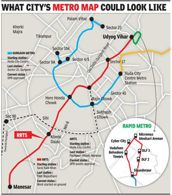 Search For A Metro Line That Fits Gurugram Gurgaon News Times Of India