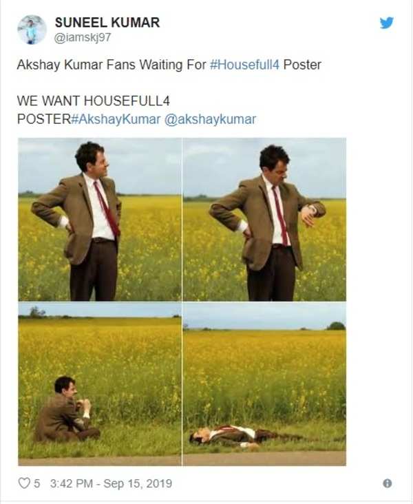 Housefull 4': Akshay Kumar's fans share hilarious memes as they express  their impatience for the film's poster | Hindi Movie News - Times of India