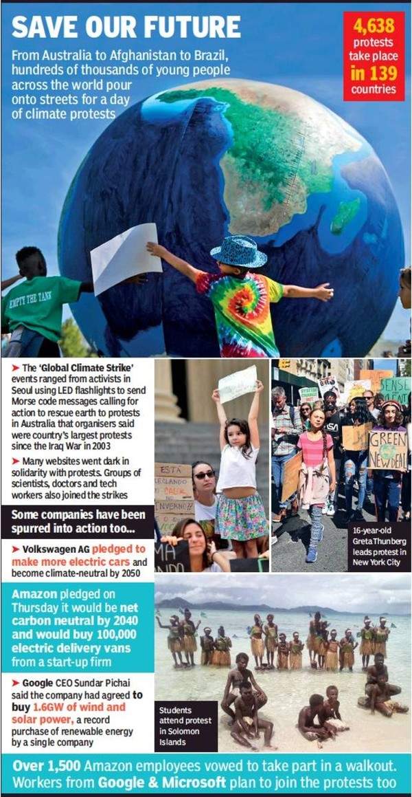 New York hits the road for climate change - Times of India